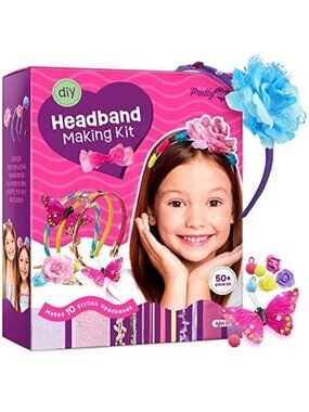 Girls Headband Kit DIY Craft Set Make Your Own Hair Accessories Kids Gift
